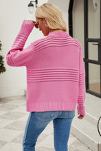 Load image into Gallery viewer, Round Neck Opnework Long Sleeve Pullover Sweater