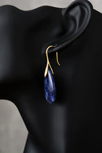 Load image into Gallery viewer, Natural Stone Teardrop Earrings