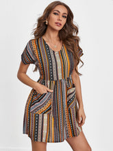 Load image into Gallery viewer, Pocketed Striped Short Sleeve Dress