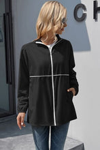 Load image into Gallery viewer, Zip Up Long Sleeve Hooded Watertight Jacket