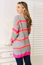Load image into Gallery viewer, Woven Right Ribbed Long Sleeve Cardigan