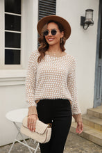 Load image into Gallery viewer, Printed Round Neck Dropped Shoulder Sweater