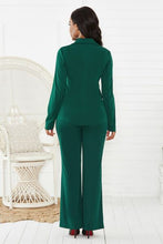 Load image into Gallery viewer, Lapel Collar Long Sleeve Blazer and Pants Set