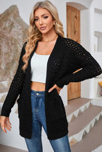 Load image into Gallery viewer, Open Front Dropped Shoulder Cardigan with Pockets