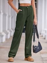 Load image into Gallery viewer, Straight Denim Cargo Pants
