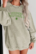 Load image into Gallery viewer, LUCKY Round Neck Dropped Shoulder Sweatshirt