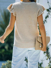 Load image into Gallery viewer, Round Neck Cap Sleeve Sweater