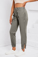 Load image into Gallery viewer, Drawstring Side Zip Joggers