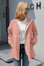 Load image into Gallery viewer, Zip Up Long Sleeve Hooded Watertight Jacket