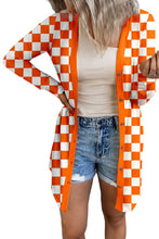 Load image into Gallery viewer, Checkered Button Up Long Cardigan