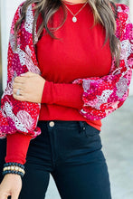Load image into Gallery viewer, Animal Print Round Neck Long Sleeve T-Shirt