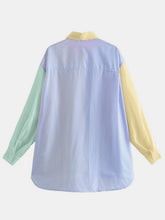 Load image into Gallery viewer, Pocketed Color Block Long Sleeve Shirt