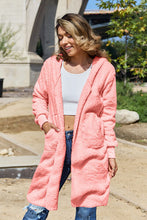 Load image into Gallery viewer, DOORBUSTER DEAL: Double Take Full Size Hooded Teddy Bear Jacket with Thumbholes