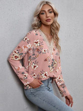 Load image into Gallery viewer, Printed V-Neck Long Sleeve Blouse