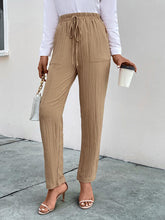 Load image into Gallery viewer, Texture Drawstring Pants with Pockets