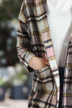 Load image into Gallery viewer, Plaid Longline Jacket with Pockets