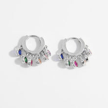 Load image into Gallery viewer, Zircon 925 Sterling Silver Huggie Earrings