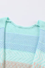 Load image into Gallery viewer, Color Block Pocketed Dropped Shoulder Cardigan