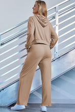 Load image into Gallery viewer, Drawstring Zip Up Hoodie and Pants Active Set