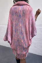 Load image into Gallery viewer, Open Front Fringe Hem Poncho