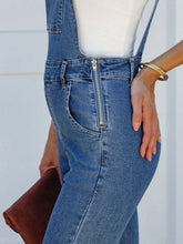 Load image into Gallery viewer, Raw Hem Denim Overall