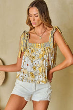 Load image into Gallery viewer, Tied Printed Square Neck Tank