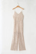 Load image into Gallery viewer, Sequin Spaghetti Strap Wide Leg Jumpsuit