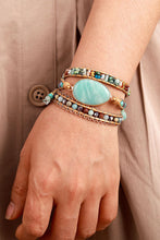 Load image into Gallery viewer, Handmade Natural Stone Beaded Triple Layer Bracelet