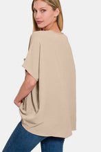 Load image into Gallery viewer, Zenana Full Size Texture V-Neck Short Sleeve Top
