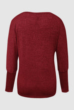 Load image into Gallery viewer, Cutout Round Neck Long Sleeve T-Shirt