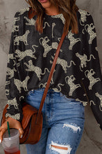Load image into Gallery viewer, Animal Print Round Neck Top