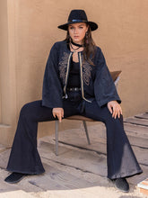Load image into Gallery viewer, Plus Size Embroidered Open Front Jacket