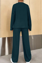 Load image into Gallery viewer, Ribbed Half Button Top and Pants Set