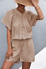 Load image into Gallery viewer, Buttoned Gather Detail Romper