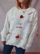 Load image into Gallery viewer, Pearl Detail Round Neck Long Sleeve Sweater