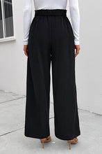 Load image into Gallery viewer, High Waist Ruched Pocketed Wide Leg Pants
