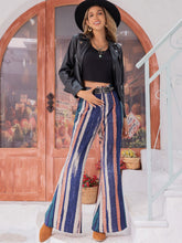 Load image into Gallery viewer, Striped Flare Leg Pants
