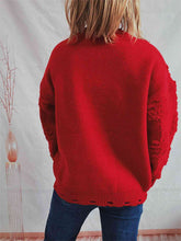 Load image into Gallery viewer, Pearl Detail Round Neck Long Sleeve Sweater