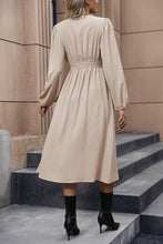 Load image into Gallery viewer, V-Neck Buttoned Slit Dress