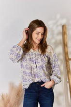 Load image into Gallery viewer, Hailey &amp; Co Full Size Lace Detail Printed Blouse