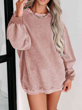 Load image into Gallery viewer, Round Neck Dropped Shoulder Sweatshirt