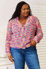 Load image into Gallery viewer, Woven Right V-Neck Long Sleeve Cardigan