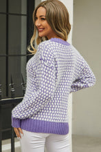 Load image into Gallery viewer, Printed Round Neck Dropped Shoulder Sweater