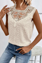 Load image into Gallery viewer, Lace Detail Eyelet Tank