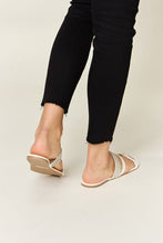 Load image into Gallery viewer, WILD DIVA Rhinestone Strappy Flat Sandals