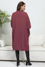Load image into Gallery viewer, Lantern Sleeve Open Front Pocketed Cardigan