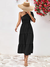 Load image into Gallery viewer, Breathless Smocked One-Shoulder Midi Dress