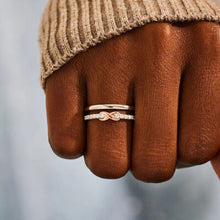 Load image into Gallery viewer, Double-Layered Zircon 925 Sterling Silver Ring
