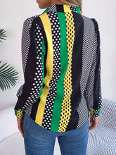 Load image into Gallery viewer, Polka Dot Contrast Long Sleeve Shirt