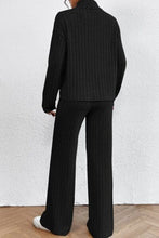 Load image into Gallery viewer, Mock Neck Dropped Shoulder Top and Pants Set